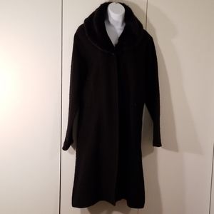 Vintage Black Wool Car Coat